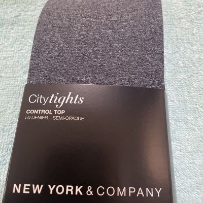 New York And Company Charcoal Gray Semi Opaque Tights Size Small New