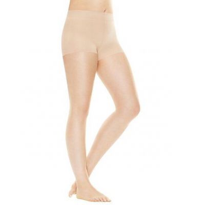 Hanes Perfect Nudes Run Resistant Tummy Control Girl Short Hosiery Nude 1