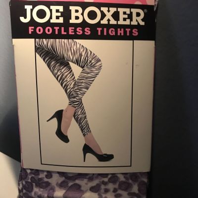 Joe Boxer Purple Animal Print FootlessTights - Small/Medium
