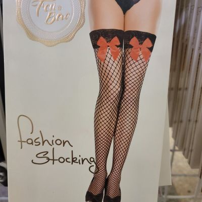 Brand New Fashion Fishnet Thigh High Stockings With Satin Bow New
