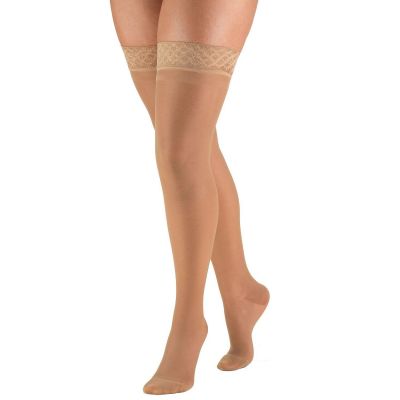 Truform Women's Stockings Thigh High Sheer: 15-20 mmHg L BEIGE (1774BG-L)