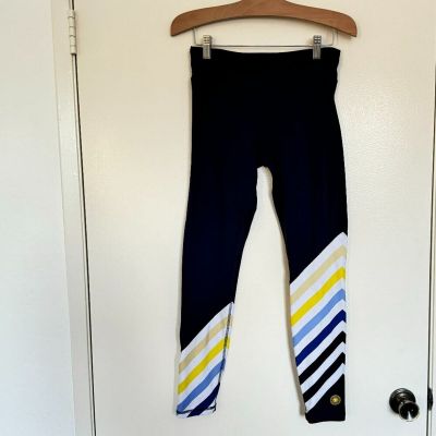 Tory Burch Sport x SoulCycle Striped Workout Leggings Size Medium
