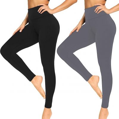 Soft Leggings for Women - High Waisted Tummy Control No See Through Workout Yoga