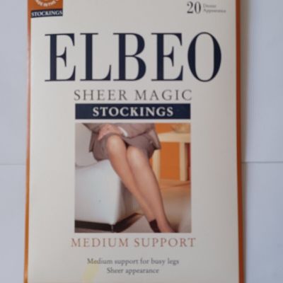 3 Lot Elbeo Vintage Thigh High Garter Stockings Sheer Nylon UK NEW NO RETURNS
