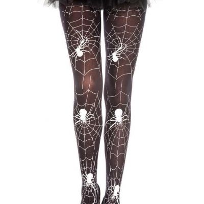 NEW sexy MUSIC LEGS spiders WEBS spiderwebs HALLOWEEN tights PANTYHOSE stockings
