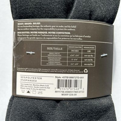 Timberland Women's Fleece Lined Footless Tights - 2 Pack Size: M/L Color: Black