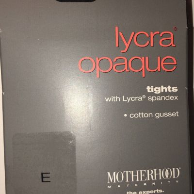 Motherhood Maternity Lycra Opaque Lycra/spandex Tights Size E Color Black