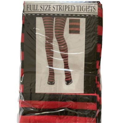 Red & black striped pantyhose tights adults Halloween Costume One size