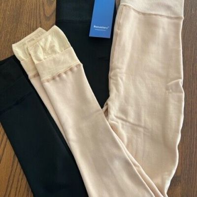 Romastory Women's Winter Tights 2 pack Black/Skin Color Size S NEW