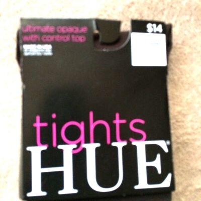 Hue size 3 Espresso Ultimate Opaque Control Top 70 Denier Tights Style 3271 NWT