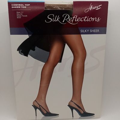 Vtg Silk Reflections Silky Sheer Pantyhose Size CD Control Top Barely There New
