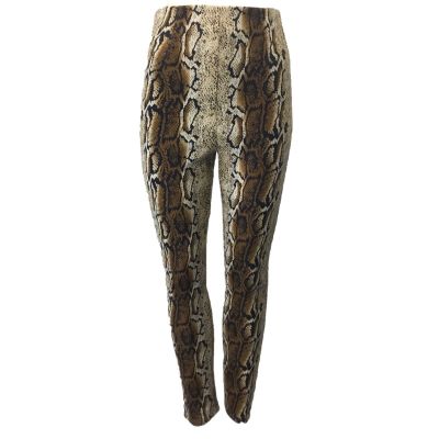 Preowned FASHION NOVA Reptile Leggings, Brown Sz S
