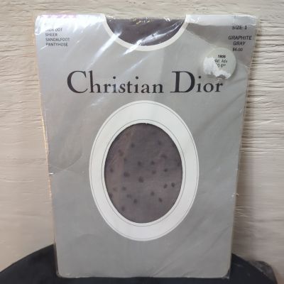 Christian Dior Dot Sheer Pantyhose - Size 1  /Nylon / Made in USA