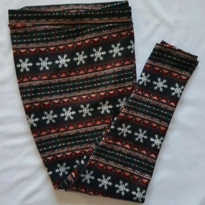 MultiColor Fair Isle Snowflake Hatchi Leggings Size 1X, 2X/3X  New With Tags