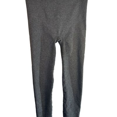 Spanx Active Leggings Size L Large Heathered Gray Compression Workout Yoga Pants