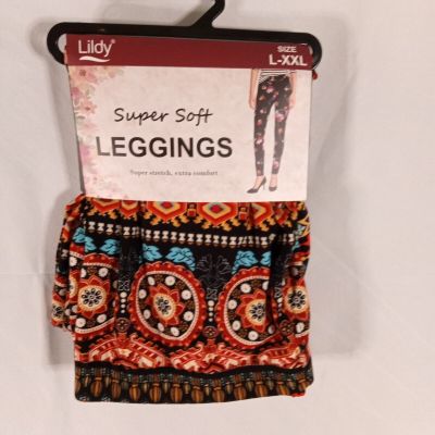 Lildy L - XXL women's geometric leggings NWT