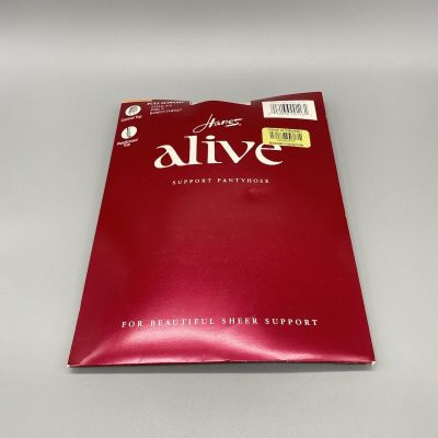 Hanes Alive Full Support Control Top 810 Pantyhose Barely There Size E