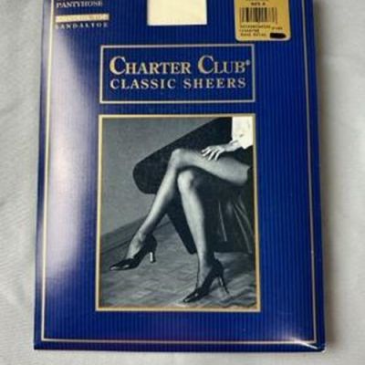 Charter Club Ultra Sheer Control Top Seashell Panty Hose Size A NEW ssc