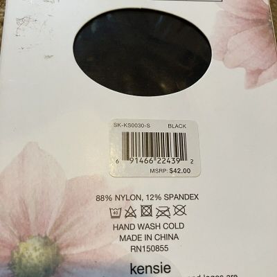 Kensie Soft & Silky Sheer Black Tights ( 2 Pack) Size M/L NEW W/TAGS Control Top