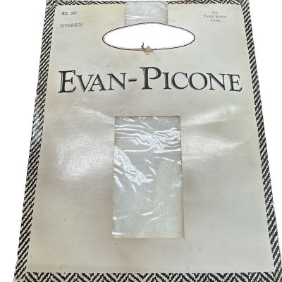 Evan Picone Pantyhose  Shimmer Paris White Long Vintage