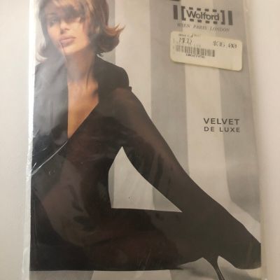 Wolford tights; Velvet de Luxe in Mocca; medium; NWT; 106 87; supersoft, opaque