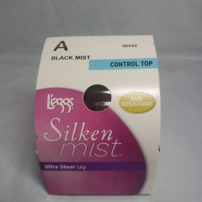 L'eggs Silken Mist Ultra Sheer A Control Top Rn Resistant Black Mist 96492
