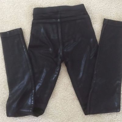 NWT AIKO Made in USA Shiny Black Slim Skinny Leggings Pants size XS $185