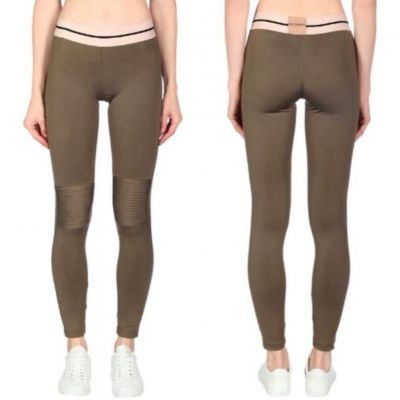 Olympia Activewear Olive Army Green Moto Workout Leggings Size Small