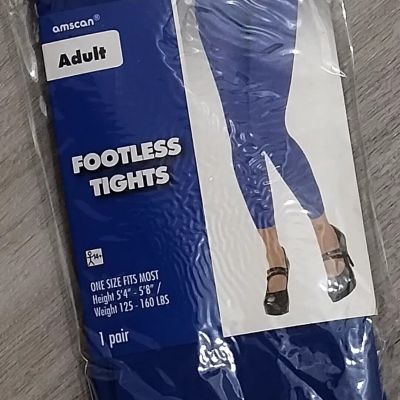 FOOTLESS TIGHTS - Blue Adult Size One Size Costume Tights