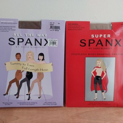 2 NWT SPANX  All The Way Full & Footless Body Shaping SIZE E