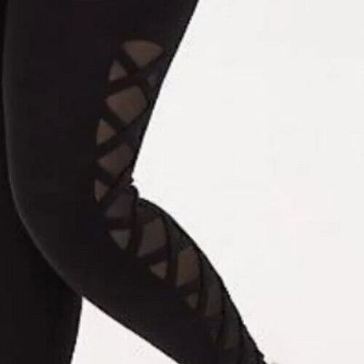 TORRID Premium Black   Lattice Mesh  shaping legging Anke Pants -L 30x24