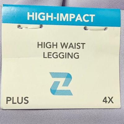 NWT Zelos High-Impact High Waist Legging Size 4X in Lilac with side pockets
