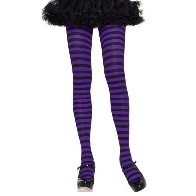 Brand New Plus Size Nylon Stripe Tights Pantyhose Leg Avenue 7100Q