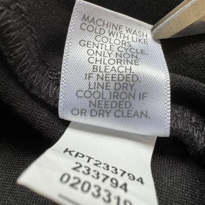 J Jill Ponte Knit Leggings Size 1X Pull On Elastic Waist Black Pin Tuck Seam New