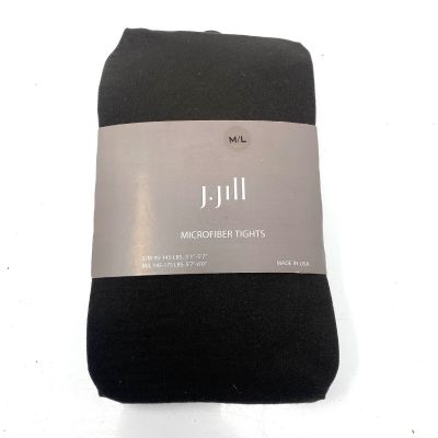 J Jill microfiber solid black tights size M/L
