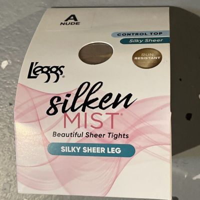 Leggs Womens Silken Mist Ultra Sheer With Run Resist Technology Size A NUDE