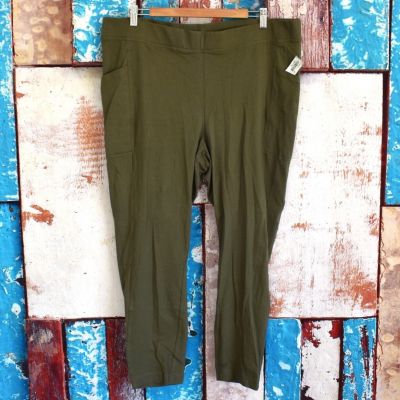 Women's Old Navy High-Waisted Side-Pocket 7/8 Leggings SIZE 2X Stone Wall NEW