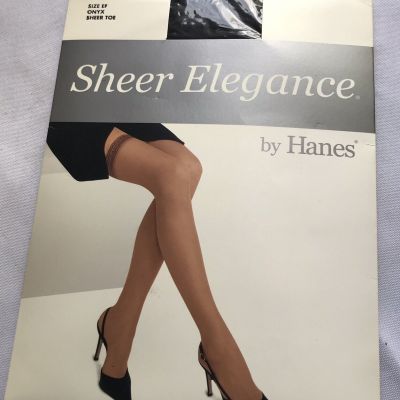 Pantyhose New Hanes Sheer Elegance Onyx  Size EF