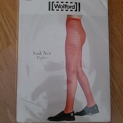 Wolford 19244 Sail Net Tights In Peril Rose Size L