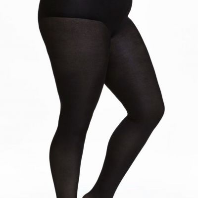 H&M Plus Size XL Hold Black No Pack Tights Unknown Denier NWOT