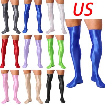US Mens 1Pair Stockings Costume Pantyhose Over The Knee Underwear Nightwear