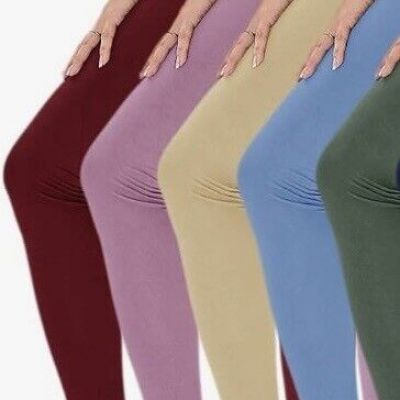 5 NEW Women’s Leggings Yoga Pants 5 Colors L/XL Buttery Soft Non See Through