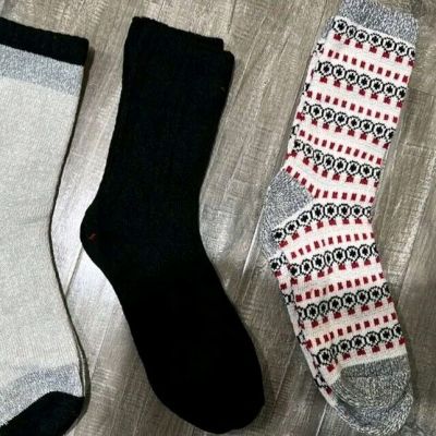 Cuddl Duds Set of 3 Women’s Cashmere Blend Socks Black One Size
