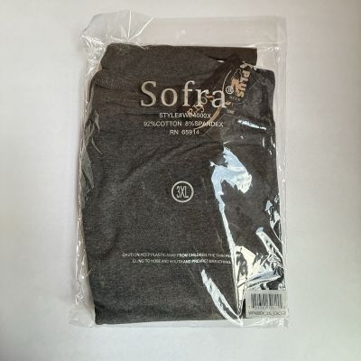 Women's Plus Size Full Length Leggings | 3X Large - gray- 92perc cotton