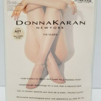 Donna Karan Hosiery The Nudes Toeless Control Top Pantyhose Hosiery TALL A01