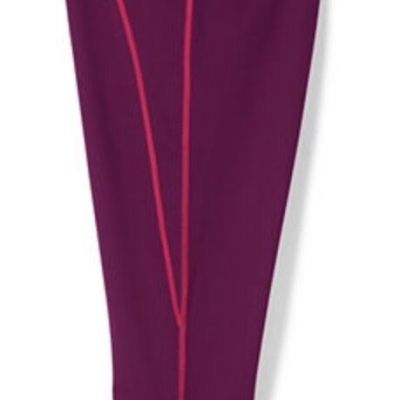 Lands End NWOT Womens Leggings XS Purple Eggplant Active Yoga Workout Sport $59