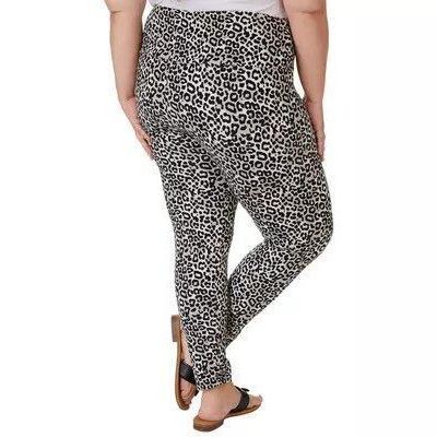 Plus Leggings Size 3X Khakis & Co  Suave Leopard Print 27 inch  Seamless NEW $36