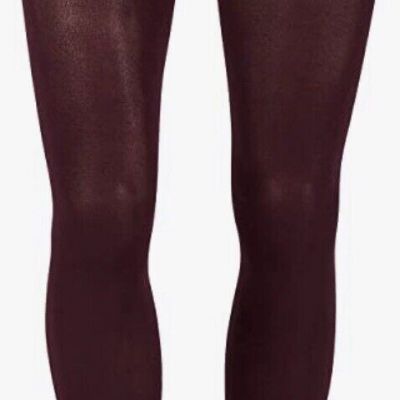 NWT HUE Super Opaque Tights with Control Top Deep Burgundy Size 1