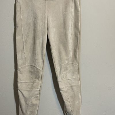 Calvin Klein Power Stretch Faux Suede Moto Style Legging Size Small