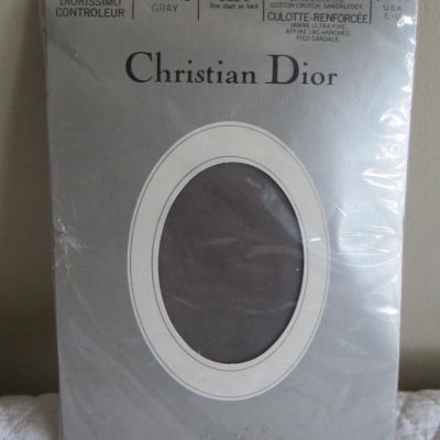 Vntg – NIP – CHRISTIAN DIOR Control Top Pantyhose – Graphite Gray – Sz 3